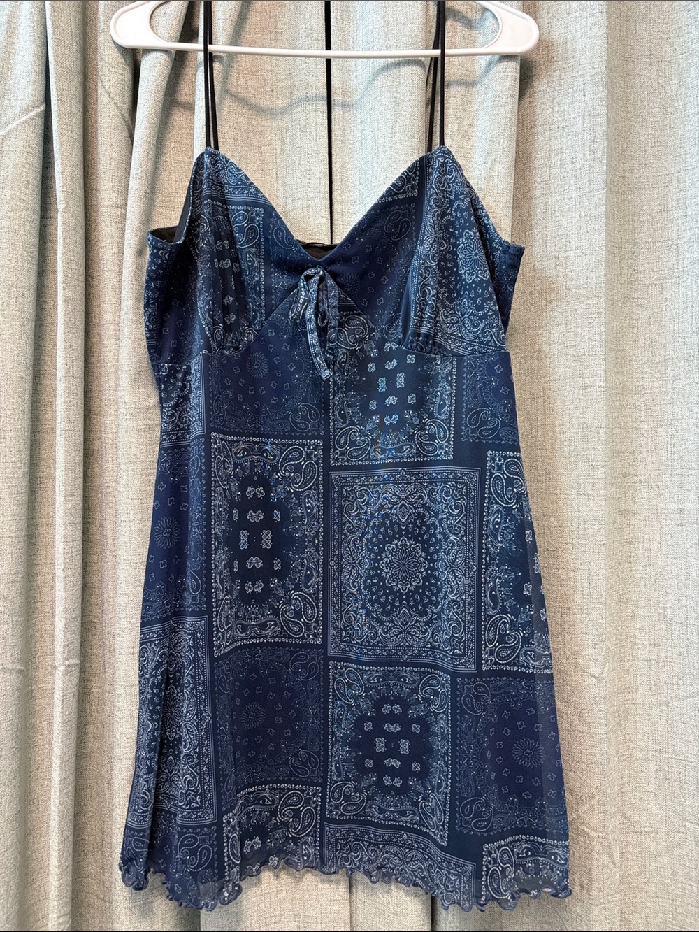 Urban Outfitters Navy Paisley Slip Dress